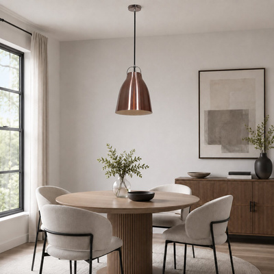 Lampa wisząca Pensilvania metalowa miedziana do kuchni pojedyncza E27