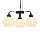 Lampa wisząca Caldera szklana potrójna kula białe klosze do salonu E27