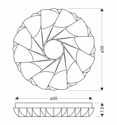 Plafon LED CAKE okrągły biały 39 cm 24W 4000K do kuchni