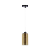 Lampa wisząca Cox szklana tuba złota do kuchni i jadalni E27