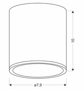Lampa sufitowa tuba drewniana okrągła brązowa 1xGU10 natynkowa