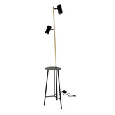Lampa podłogowa Perret z półką do salonu 1-punktowa metalowa