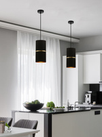 Lampa wisząca z abażurem Gina czarna do salonu i jadalni