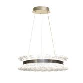 Lampa wisząca Tolosa do salonu srebrna kryształki LED zintegrowany 2-punktowa