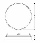 Plafon LED Texas okrągły biały 34 cm 4000K IP20