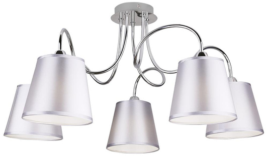 Lampa sufitowa Luk z abażurami 5-punktowa do salonu