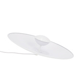 Lampa wisząca LUND 48 cm minimalistyczna – biały klosz talerz - skandynawska lampa do jadalni i salonu LED