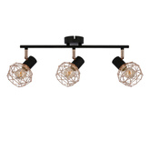 Lampa sufitowa Acrobat listwa ze szklanymi kloszami regulowana 3-punktowa