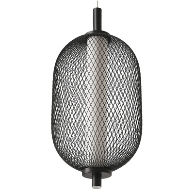Lampa wisząca druciana PUMA z podłużnym kloszem 15 x 30 cm – designerska lampa nad stół LED 3000K
