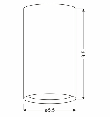 Lampa sufitowa tuba natynkowa aluminium złoty mat GU10 pojedyncza