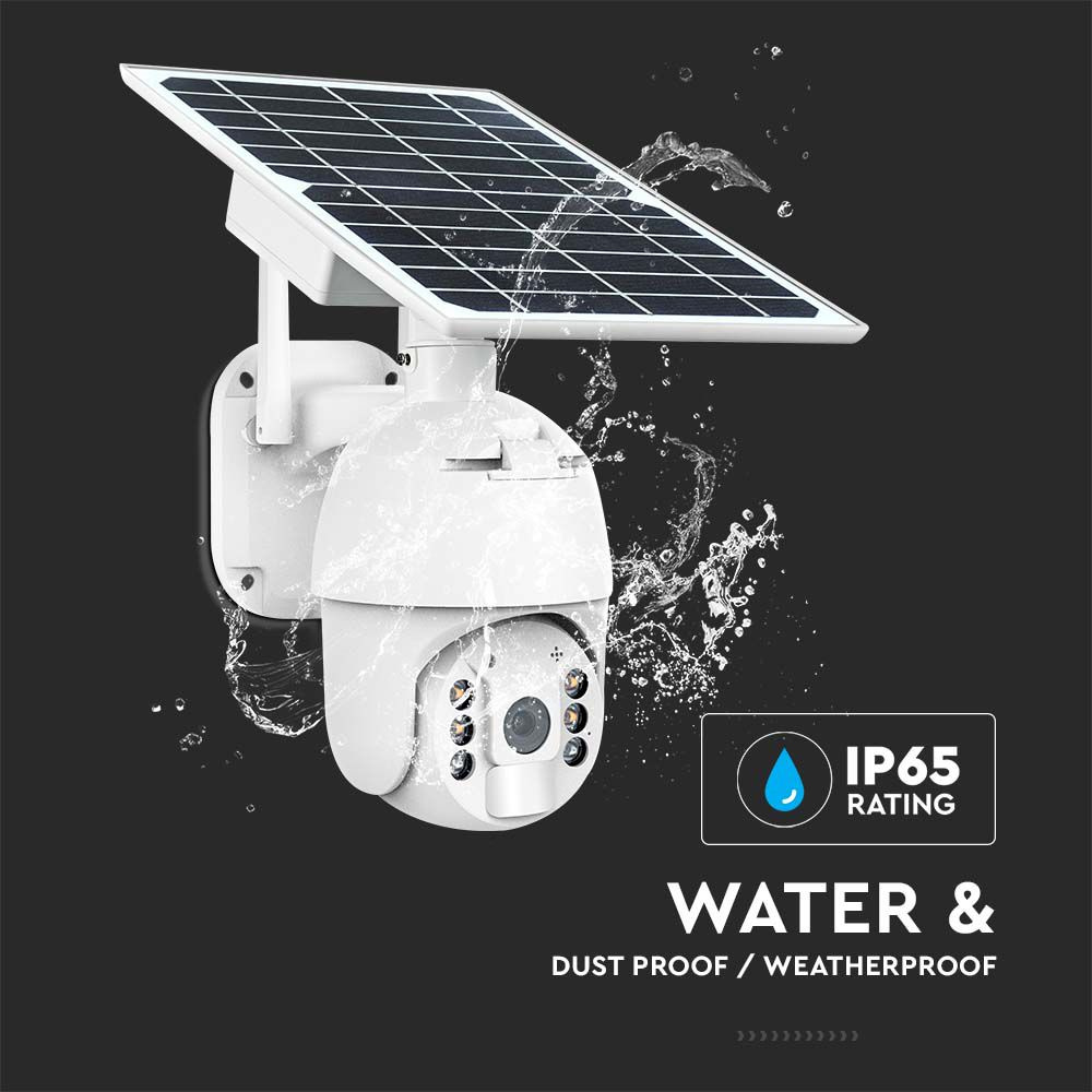 1080P Kamera zewnętrzna SMART z panelem solarnym / Sensor / IP65 / Biała