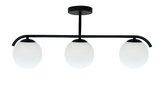 Lampa sufitowa Amadeo listwa ze szklanymi kloszami 3-punktowa