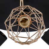 Lampa sufitowa Acrobat okrągła regulowana 3-punktowa do salonu metalowa
