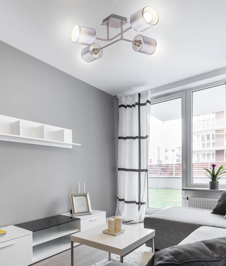 Lampa sufitowa SAX z abażurami 4-punktowa do salonu