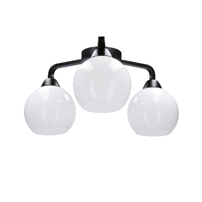 Lampa sufitowa Caldera ze szklanymi kloszami 3-punktowa do kuchni
