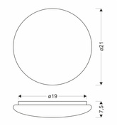 Plafon LED Belina okrągły 21 cm 4000K biały klosz