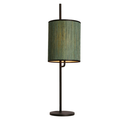 Lampka nocna Bendi metalowa z abażurem zielonym czarna podstawka