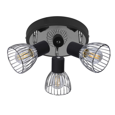 Lampa sufitowa Modo spot regulowana 3-punktowa do salonu metalowa