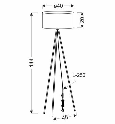 VANTI  lampa podłogowa złoty 1x40W E27 abażur limonkowy