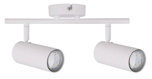 Lampa sufitowa Colly biała listwa spot regulowana 2-punktowa metalowa
