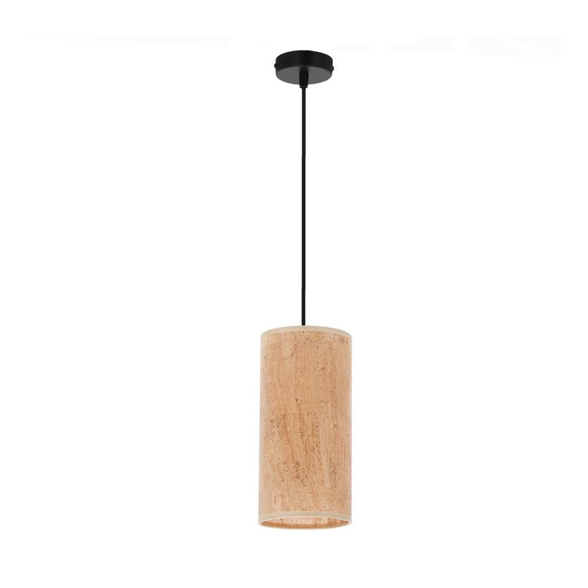 Lampa wisząca z abażurem Aragona korkowy do kuchni i jadalni nowoczesna