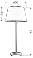 Lampka nocna Ibis klasyczna patynowa z abażurem ze ściemniaczem E14