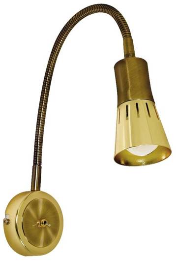 Lampa ścienna kinkiet E14 R50 złoto patyna ARENA 91-84470