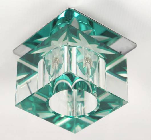 Oprawa stropowa szklana kryształ zielony SK-47 2217690